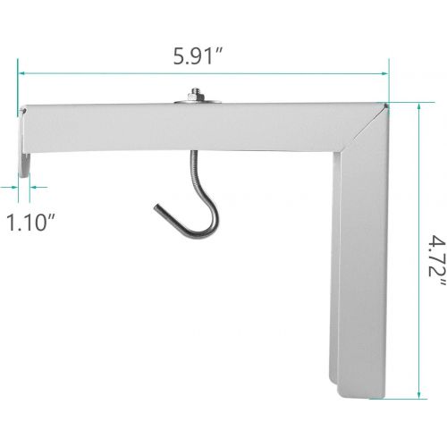  [아마존베스트]WALI Universal Projector Screen L-Bracket Wall Hanging Mount 6 inch Adjustable Extension with Hook for All Sizes Manual, Spectrum and Perfect Screen Placement up to 66 lbs, 30 kg (PSM00