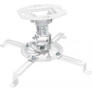 [아마존베스트]WALI Universal Projector Mount Bracket Low Profile Multiple Adjustment Ceiling, Hold up to 30 lbs. (PM-002-WHT), White