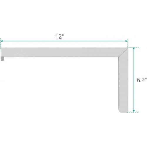  [아마존베스트]Universal Projector Screen L-Bracket Wall Hanging Mount 12 inch Adjustable Extension with Hook Manual, Spectrum and Perfect Screen Placement up to 80lbs/36kg (PSM001XL-W) by WALI,