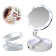 [WALLER PAA] 10x Magnifying Makeup Mirror Beauty Stand Double Side with LED Light Cosmetic