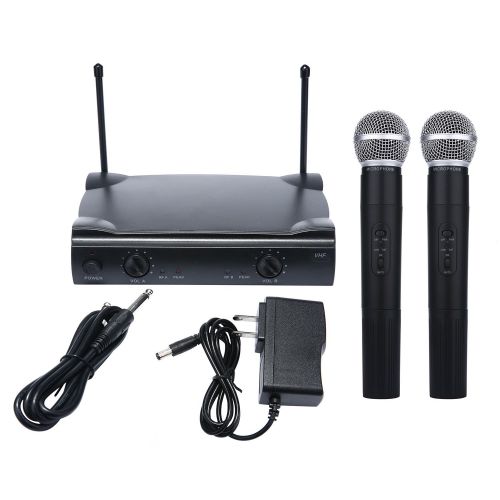  [WALLER PAA] Pro Dual WIRELESS CORDLESS MICROPHONE SYSTEM & WIRELESS UT4 TYPE MIC for SHURE