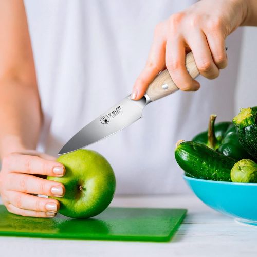  [아마존베스트]WALLOP Paring Knife - Fruit Peeling Knife 3.5 inch - Razor Sharp German 1.4116 HC Stainless Steel Fruit Vegetable Knife Kitchen Knife - Full Tang Natural Pakkawood Handle with Gift