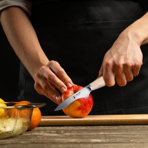  [아마존베스트]WALLOP Paring Knife - Fruit Peeling Knife 3.5 inch - Razor Sharp German 1.4116 HC Stainless Steel Fruit Vegetable Knife Kitchen Knife - Full Tang Natural Pakkawood Handle with Gift