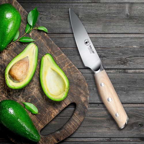  [아마존베스트]WALLOP Paring Knife - Fruit Peeling Knife 3.5 inch - Razor Sharp German 1.4116 HC Stainless Steel Fruit Vegetable Knife Kitchen Knife - Full Tang Natural Pakkawood Handle with Gift