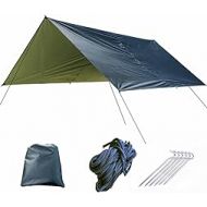 WALNUTA 3Mx3M Waterproof Sun Shelter Tent Tarp Anti Beach Tent Camping Hammock Rain Fly Outdoor Sunshade Canopy Awning Shade (Color : B)