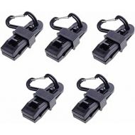 WALNUTA 5 Pcs Tents Clamps Multifunctional Awning Wind Rope Buckle Awnings Clips Tent Tightener with D Ring for Outdoor Camping