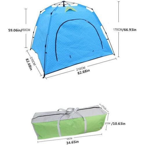  WALNUTA Winter Fishing Tent Outdoor Ice Fishing Automatic Tent Windproof Large Space Thick Cotton Warm Tent (Color : B, Size : 210x210x170cm)