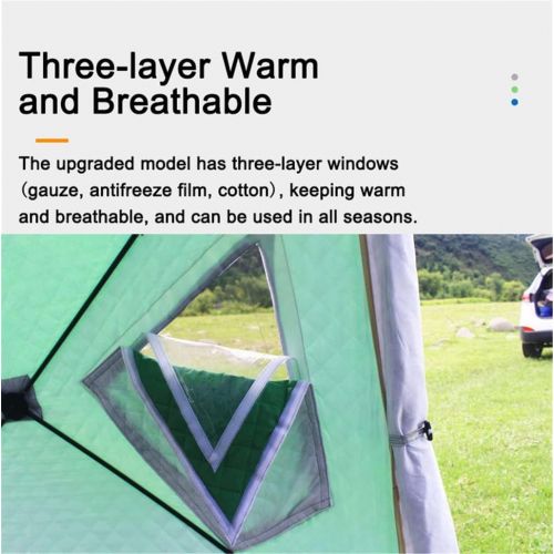 WALNUTA 1-4 People Winter Fishing Tent Winter Ice Fishing Tent Camping Tent Windproof and Rainproof Outdoor Winter Fishing Warm Tent (Color : A, Size : 220 * 220 * 200cm)