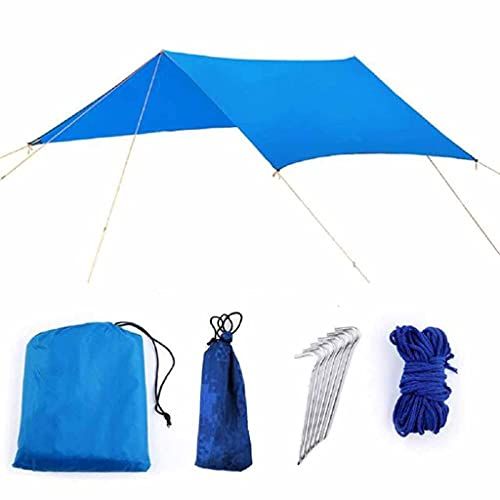  WALNUTA 3Mx3M Waterproof Sun Shelter Tent Tarp Anti Beach Tent Camping Hammock Rain Fly Outdoor Sunshade Canopy Awning Shade (Color : A)