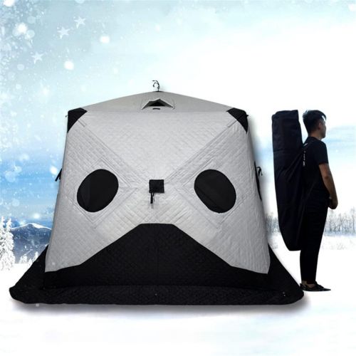  WALNUTA 3-4 People Super Large Winter Ice Fishing Tent Three-Layer Thick Cotton Tent Camping Automatic Tent (Color : B, Size : 200x200x175cm)