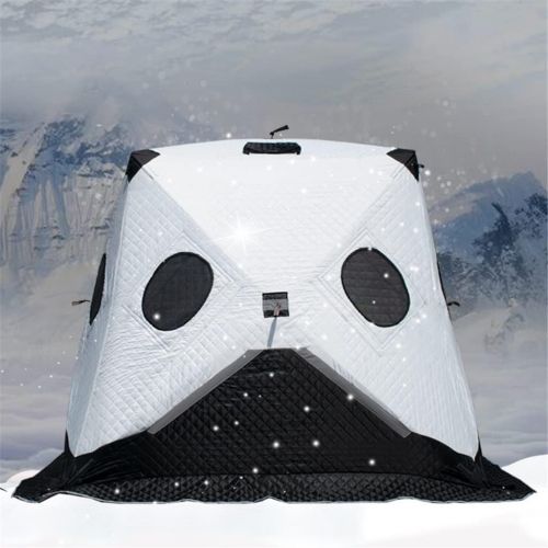  WALNUTA 3-4 People Super Large Winter Ice Fishing Tent Three-Layer Thick Cotton Tent Camping Automatic Tent (Color : B, Size : 200x200x175cm)