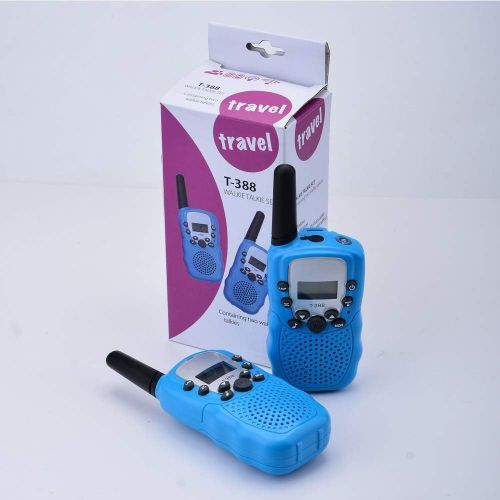  [아마존베스트]WANFEI 2 x Walkie Talkies for Kids, 2-Way Radio Kids Walkie Talkies with 22 Channels LCD Screen VOX Flashlight 10 Call Tones Ideal Gifts Walky Talky Toy for Children (Battery Not I