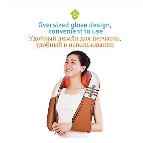  WANGYONGQI U Shape Electrical Shiatsu Back Neck Shoulder Body Massager Infrared Heated Kneading...