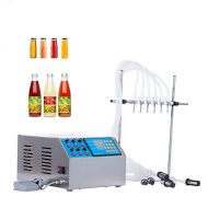 WANLECY Electric Liquid Filling Machine 6 Heads Digital Control Semi-automatic Bottle Filler Machine for Water Beverages Cosmetic