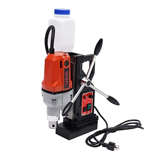  [아마존베스트]WANLECY Magnetic Drill Press, 2700 Lbs 1100W with 1-1/2 Inch (40mm) Boring Diameter MD40 Magnetic Drill Press Precision Metal Surface Drilling System Portable