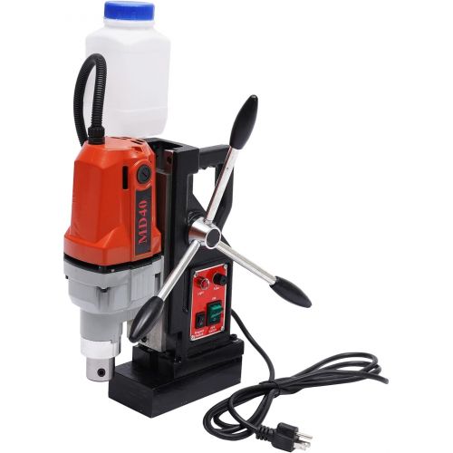  [아마존베스트]WANLECY Magnetic Drill Press, 2700 Lbs 1100W with 1-1/2 Inch (40mm) Boring Diameter MD40 Magnetic Drill Press Precision Metal Surface Drilling System Portable