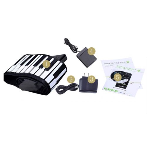  WANQY Musical instrument Portable Piano- 88 Keys Flexible Roll Up Piano Electronic Soft Keyboard Piano Silicone Rubber Keyboard Send A Sustain Pedal