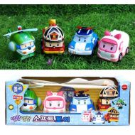 WANRASA Robocar Poli Baby Bath Water Gun Soft Toy Robot Poli Amber Helly Roy 4ea Set Best Gift for Everyone Ship Worldwide