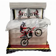 WANTASTE SxinHome Motocross Racer Bedding Set for Teen Boys, Duvet Cover Set,3pcs 1 Duvet Cover 2 Pillowcases(no Comforter inside), Full Size