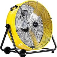 WARMLREC Industrial Fan 24 Inch Heavy Duty Drum 3 Speed 8100 CFM Air Circulation High Velocity Fan For Warehouse, Workshop, Factory, Commercial, Residential and Greenhouse Yellow