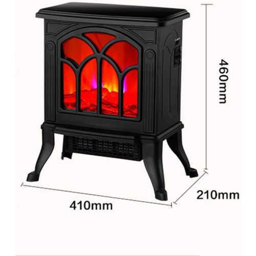  WASX Portable Electric Fireplace Heater with Realistic LED Flame Effect Overheat Protection, 900/1800 W