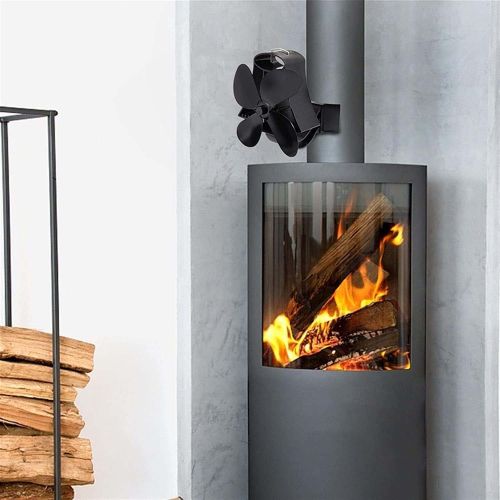  WASX Heat Powered Wood Stove Fan with 4 Blade,Quiet Hanging Fireplace Wood Burning Eco Friendly Fan for Home High Efficient Heat Distribution