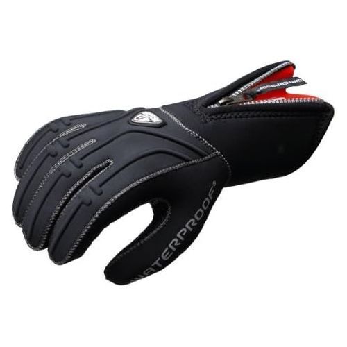  New Tusa Waterproof 3mm 5-Finger Stretch Neoprene Gloves (X-Small) with GlideSkin Interior and a Long Zipper for easy Donning (X-Small)