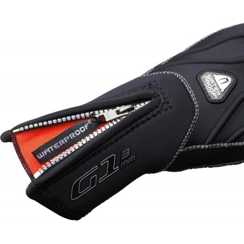  New Tusa Waterproof 5mm 5-Finger Stretch Neoprene Gloves (Medium) with GlideSkin Interior and a Long Zipper for easy Donning