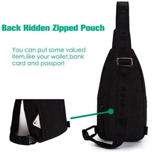  [아마존 핫딜]  [아마존핫딜]Waterfly Small Crossbody Sling Backpack Anti Theft Backpack for Traveling Chest Bags for Men&Women Multipurpose Casual Daypack Hiking Shoulder Bag
