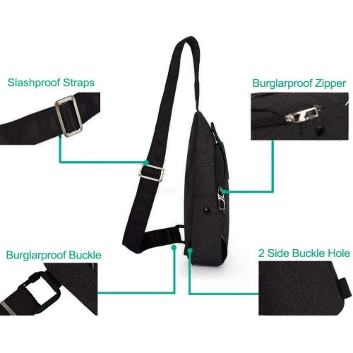  [아마존 핫딜]  [아마존핫딜]Waterfly Small Crossbody Sling Backpack Anti Theft Backpack for Traveling Chest Bags for Men&Women Multipurpose Casual Daypack Hiking Shoulder Bag