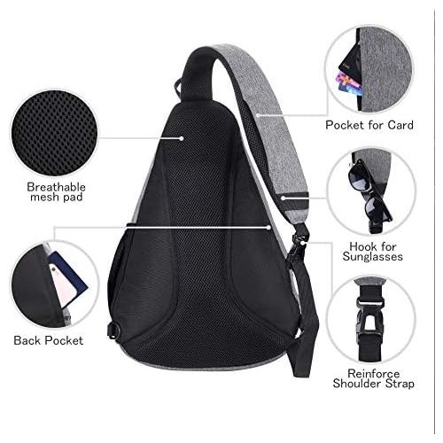  WATERFLY Sling Backpack Sling Bag Crossbody Daypack Casual Backpack Chest Bag Rucksack…