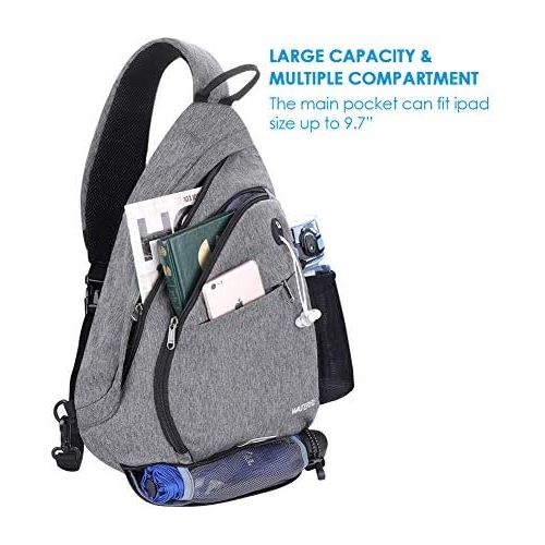  WATERFLY Sling Backpack Sling Bag Crossbody Daypack Casual Backpack Chest Bag Rucksack…