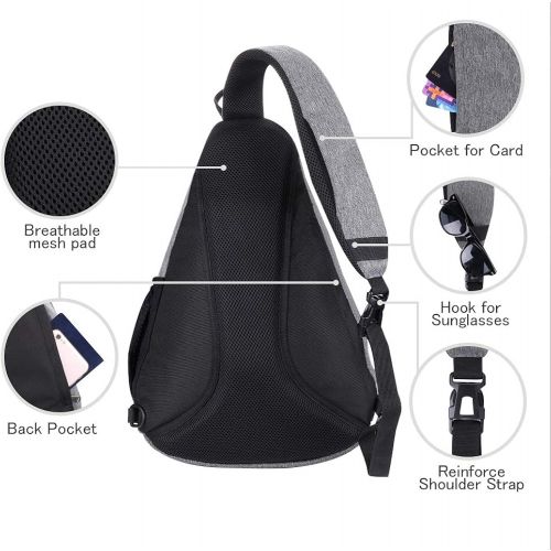  WATERFLY Sling Backpack Sling Bag Crossbody Daypack Casual Backpack Chest Bag Rucksack…