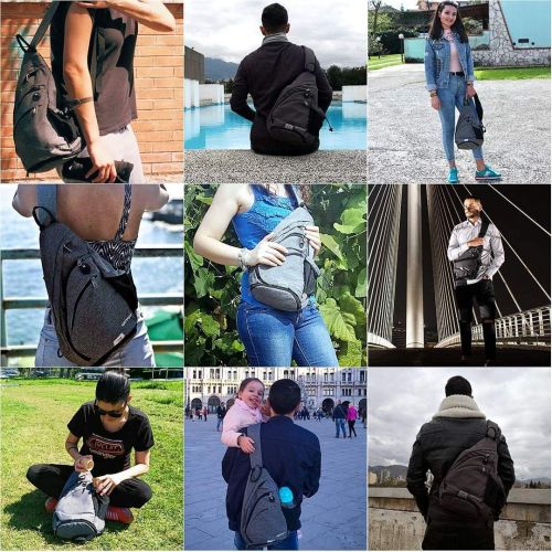  WATERFLY Sling Backpack Sling Bag Crossbody Daypack Casual Backpack Chest Bag Rucksack…