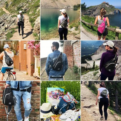  WATERFLY Chest Sling Shoulder Backpacks Bags Crossbody Rope Triangle Rucksack for Hiking