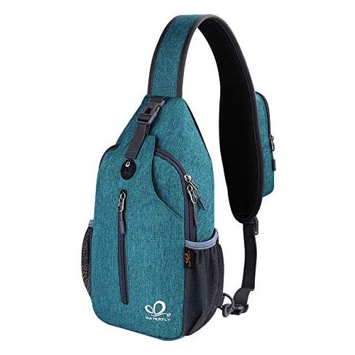  WATERFLY Crossbody Sling Backpack Sling Bag Travel Hiking Chest Bag Daypack