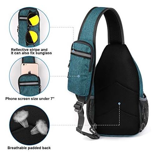  WATERFLY Crossbody Sling Backpack Sling Bag Travel Hiking Chest Bag Daypack