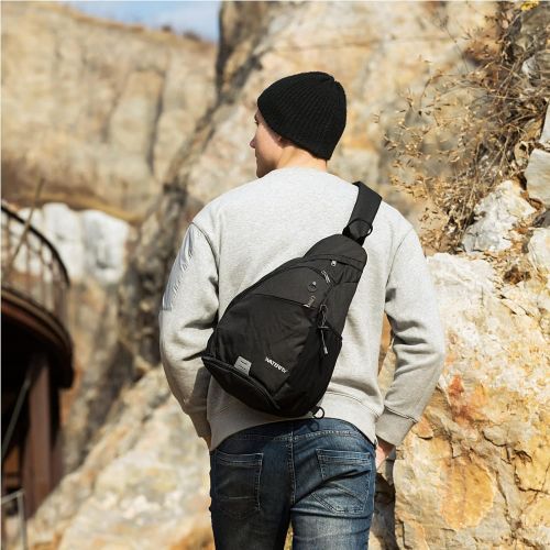  WATERFLY Sling Bag Crossbody Backpack: Over Shoulder Daypack Casual Cross Chest Side Pack