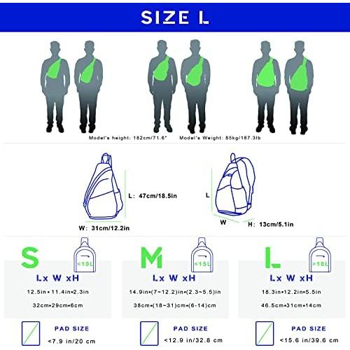  WATERFLY Sling Backpack Sling Bag Crossbody Daypack Casual Backpack Chest Bag Rucksack…