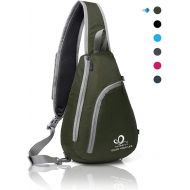 Waterfly Sling Backpack Crossbody Bag: 7L Midium Lightweight Shoulder Bag for Man Woman Hiking Traveling