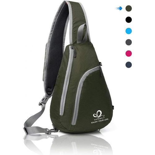 Waterfly Sling Backpack Crossbody Bag: 7L Midium Lightweight Shoulder Bag for Man Woman Hiking Traveling
