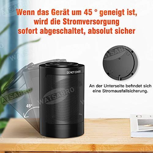  [아마존베스트]WATSABRO Keramik Heizluefter - 1500W Tragbare Heizung mit Automatischer Oszillation und Fernbedienungsfunktion, 3 Modi energiesparend leise heizluefter fuer Schlafzimmer,Buero,Wohnzimm