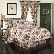 WAVERLY Waverly 14770BEDDKNGTSN Norfolk 104-Inch by 90-Inch Reversible 4 Piece King Quilt Collection, Tea Stain