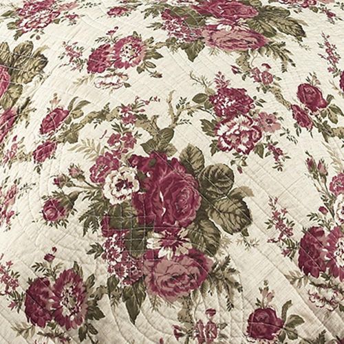  WAVERLY Waverly 14770BEDDKNGTSN Norfolk 104-Inch by 90-Inch Reversible 4 Piece King Quilt Collection, Tea Stain