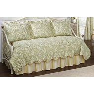 WAVERLY Waverly 15551105X054SPR Paisley Verveine 105-Inch by 54-Inch Daybed Reversible Quilt Set, Spring