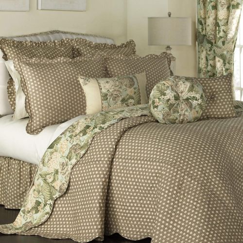  WAVERLY Garden Glory Bedspread Collection, 110x96, Mist