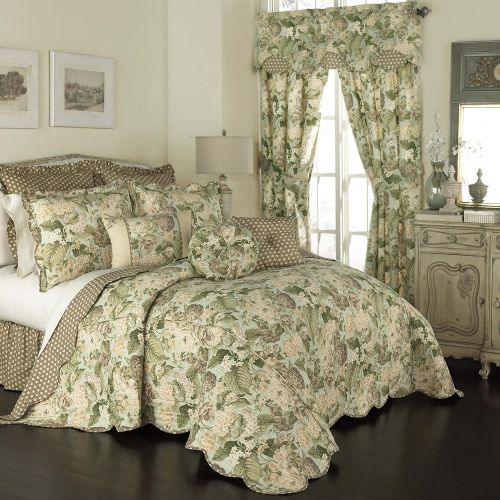  WAVERLY Garden Glory Bedspread Collection, 110x96, Mist