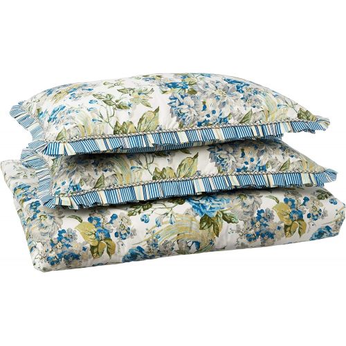  WAVERLY Floral Engagement Bedding Collection, Queen, Porcelain