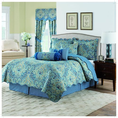  WAVERLY Moonlit Shadows Quilt Collection, King, Lapis