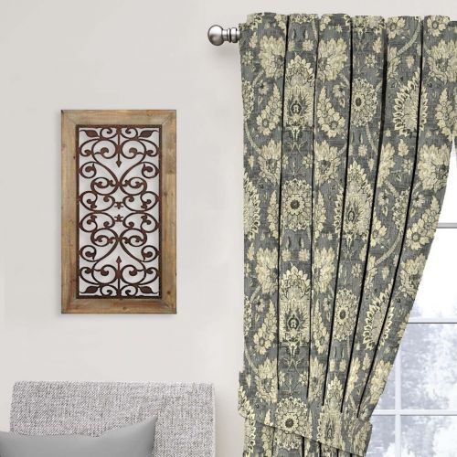  WAVERLY Waverly 15390052084FLX Clifton Hall 52-Inch by 84-Inch Floral Single Window Curtain Panel, Flax